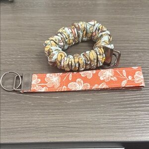 Floral Keychain and Scrunchie Set